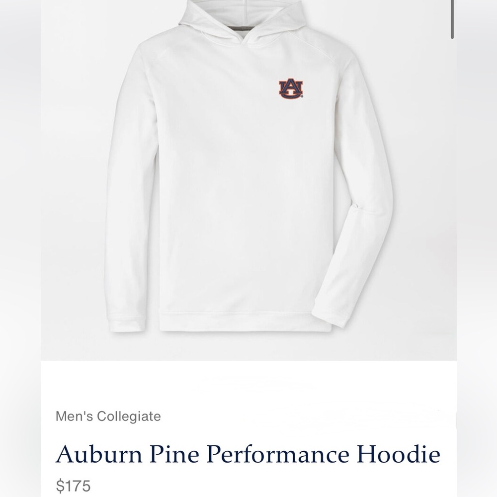 PETER MILLAR Auburn Pine Performance Hoodie - White